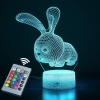 Lampka nocna 3D z pilotem - królik [23040000778]